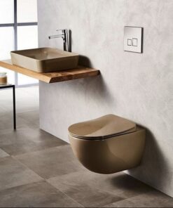 WC CREAVIT SUSPENDU FREE CAPPUCCINO RIM-OFF  FE322.CAP