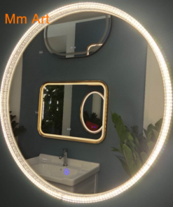 Miroir led minimaliste de couleur unie 80*80