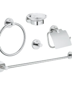 Ensemble d'accessoires de salle de bain Grohe Essentials Master 5 en 1 - Chrome (40344001)