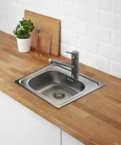 EVIER INOX 1BAC 50cm*50cm ENCASTRE ASIL AS 14 INOX 304