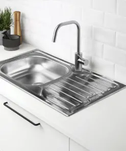 EVIER INOX 1BAC 76cm*43.50cm ENCASTRE ASIL AS07 INOX 201
