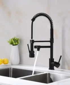 Mitigeur Cuisine Clemed avec une Douchette Rétractable Noir Ref. L45-BM