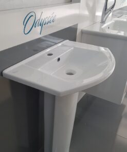 Lavabo et Colonne Odyssée Yvelines Blanc Réf: 100906000001 65cmx42cm