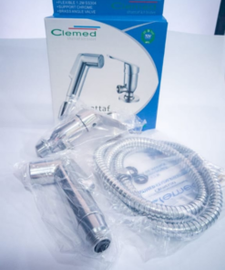 Ensemble Douchette Toilette Chrome Mural avec Flexible et Robinet Froid Clemed Ref.SET1218