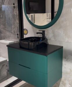 Meuble odyssée Oslo 80cm couleur Vert Oak